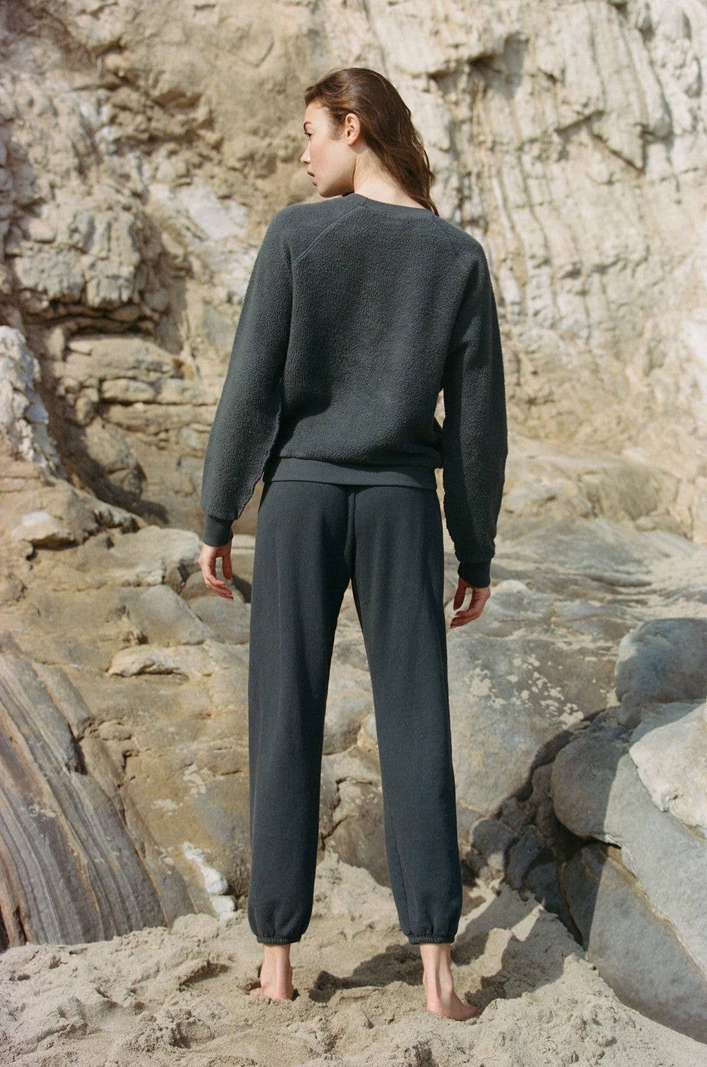 Inside Out Garment Washed Pullover - Washed Black