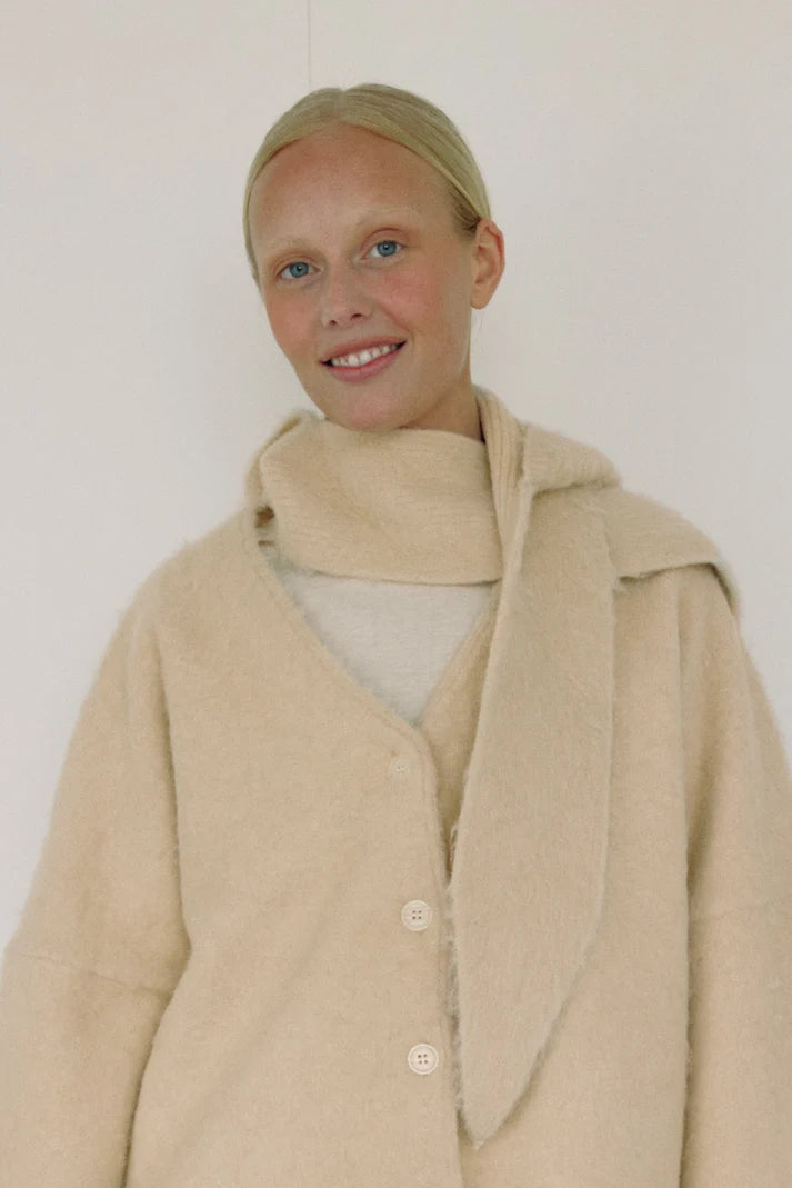 The Hooded Scarf — Cream