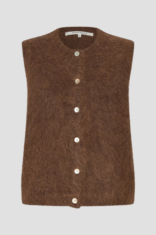 Brook Knit Button Vest — Carafe