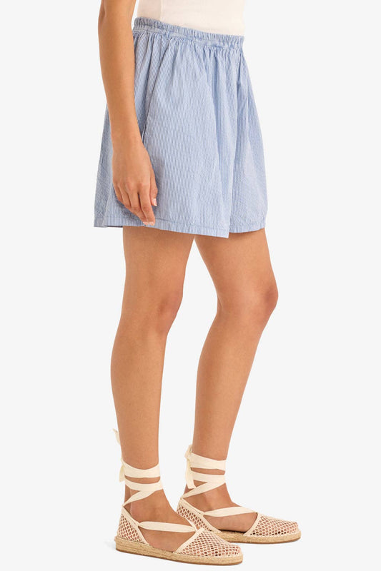 The Poplin Boxer Shorts - Bleu Stripe