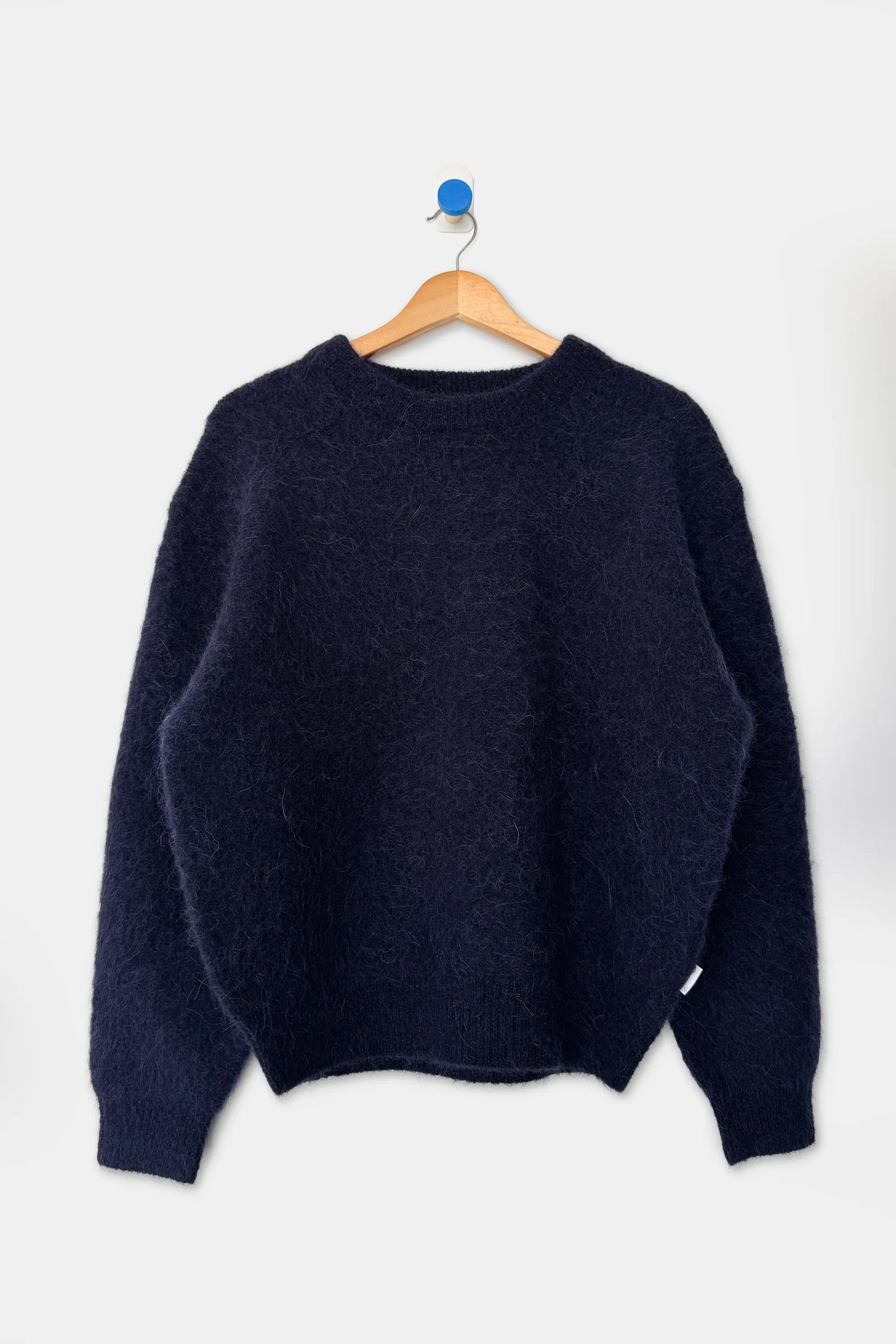 Elio Crew Neck Alpaca Sweater — Navy