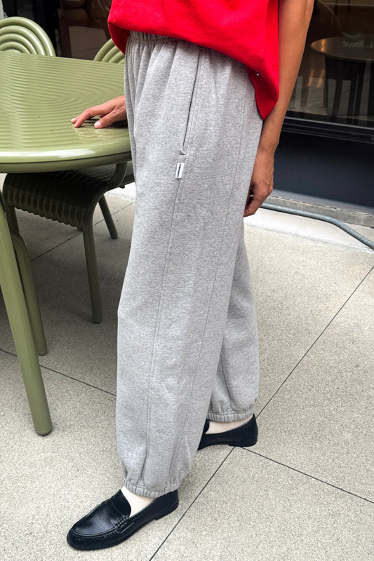 French Terry Balloon Pant — Melange Grey