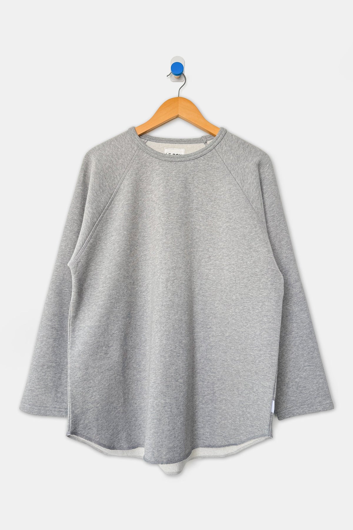 French Terry Raglan Tee — Melange Grey