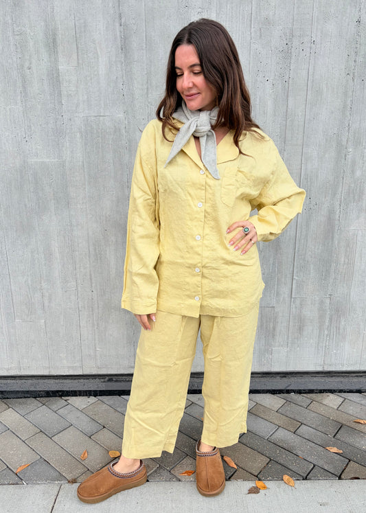 Winter Linen PJ Set — Limoncello