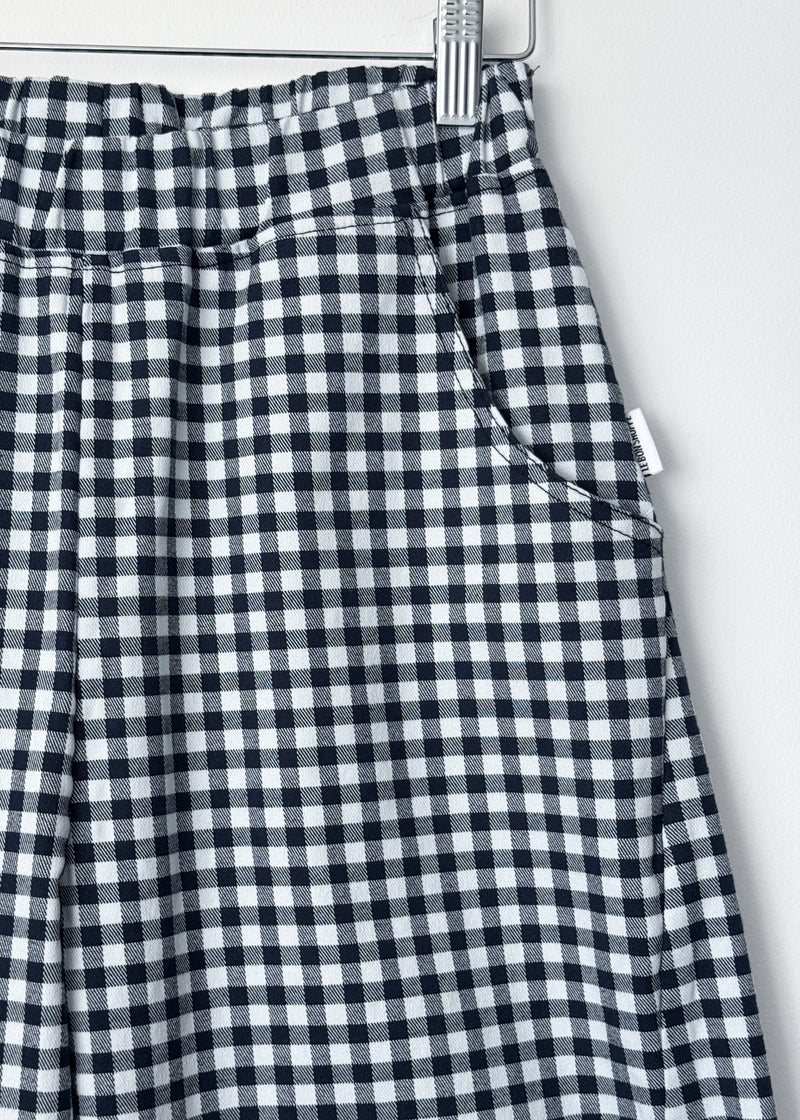 Gingham Arc Pant - Navy