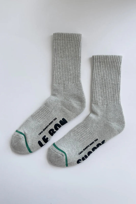 Hugger Socks - Heather Grey/Black