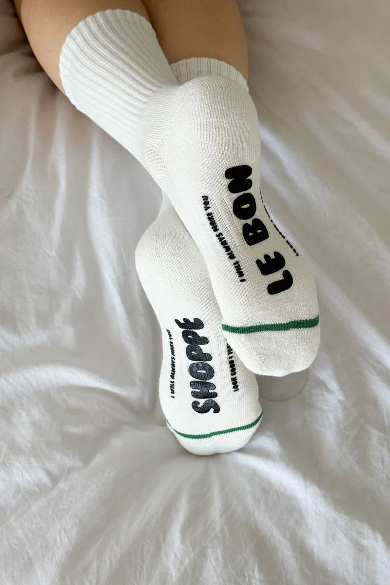 Hugger Socks - White/Black