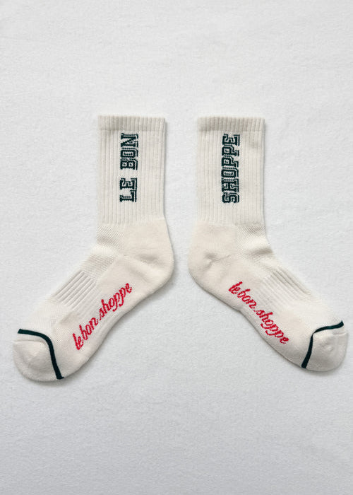 Preppy Socks - Canvas/Green