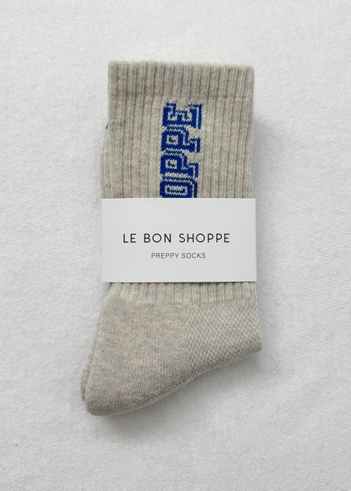 Preppy Socks - Ice/Blue