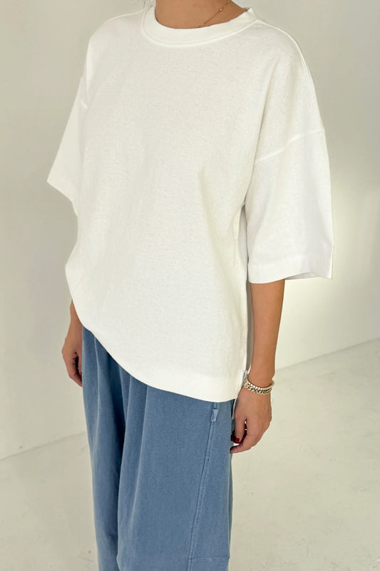 Jayden Tee — White Cotton