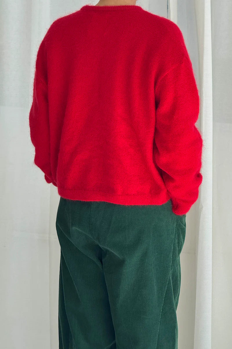 Leila Mohair Cardigan — Red