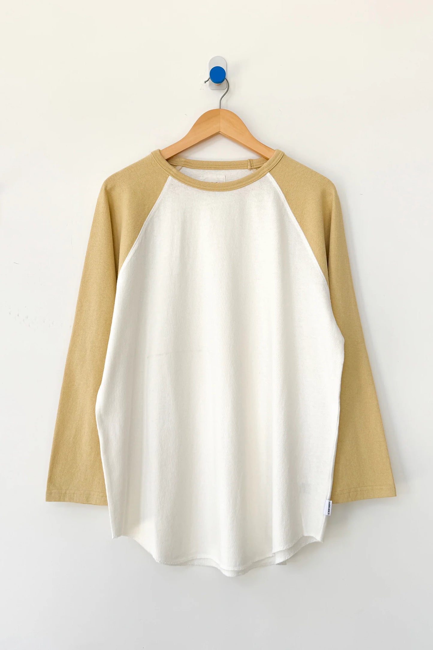 Heavy Cotton Raglan Tee — White/Butter