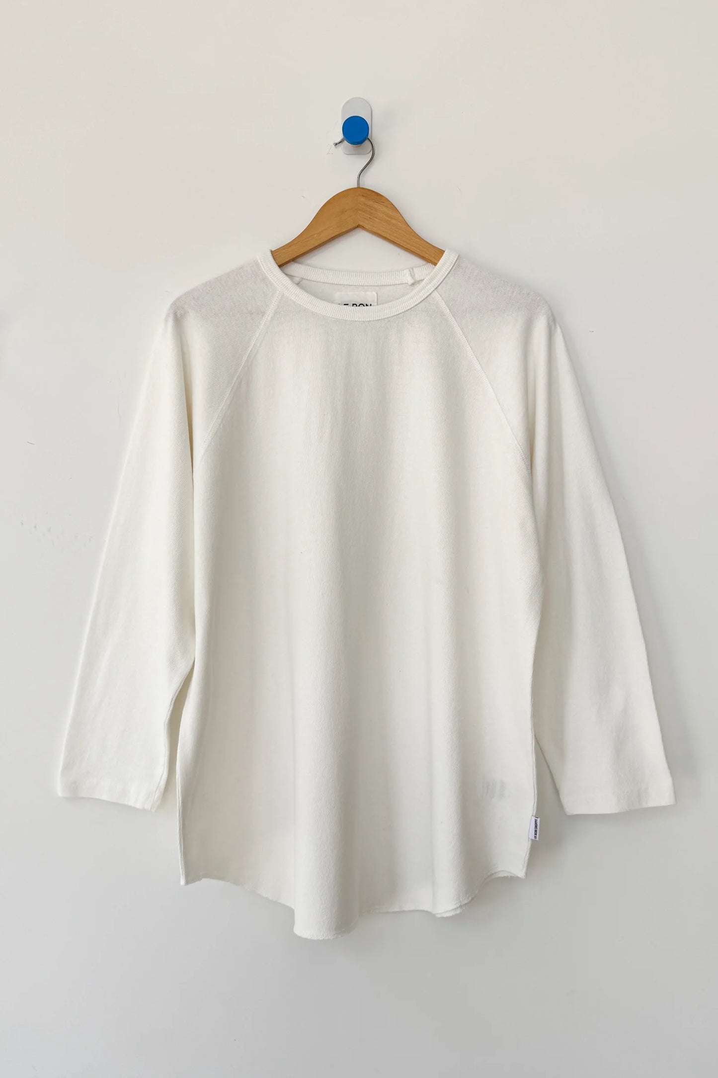 Heavy Cotton Raglan Tee — White Cotton