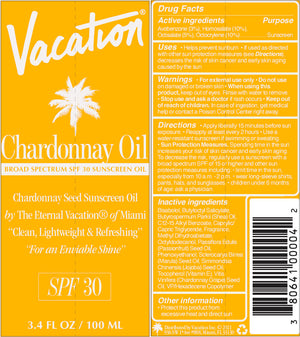 Vacation Inc. Chardonnay Oil SPF 30 - Vincent Park - {{shop.address.city}} {{ shop.address.country }}