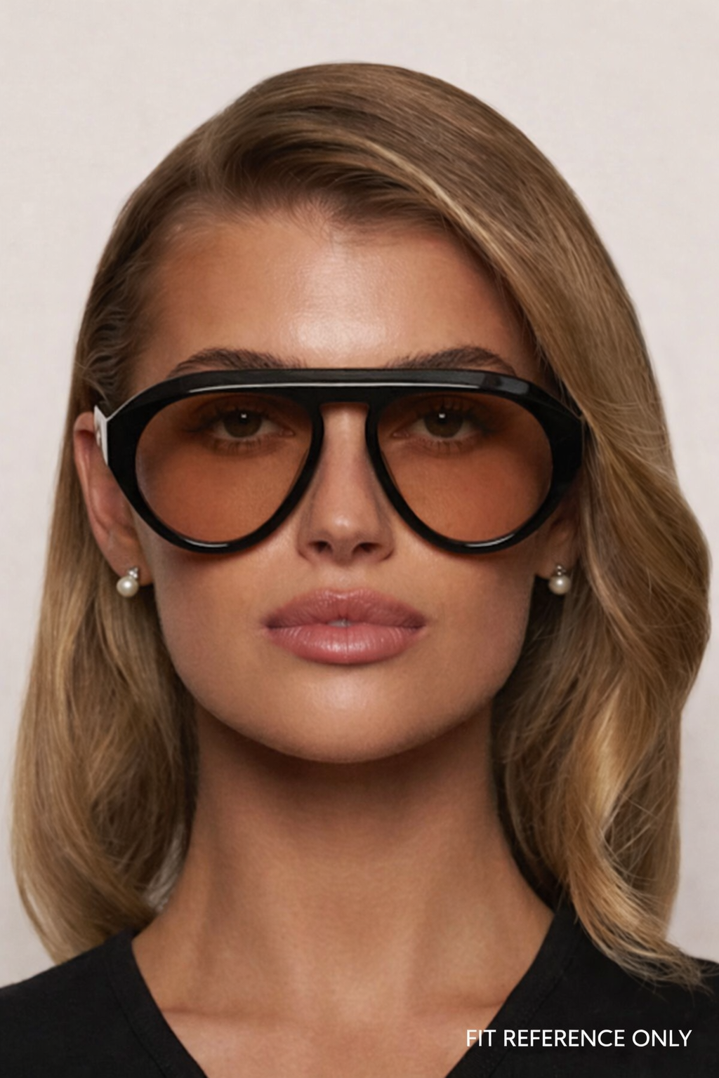 Val Sunglasses — Gloss Black / Olive Green Lens