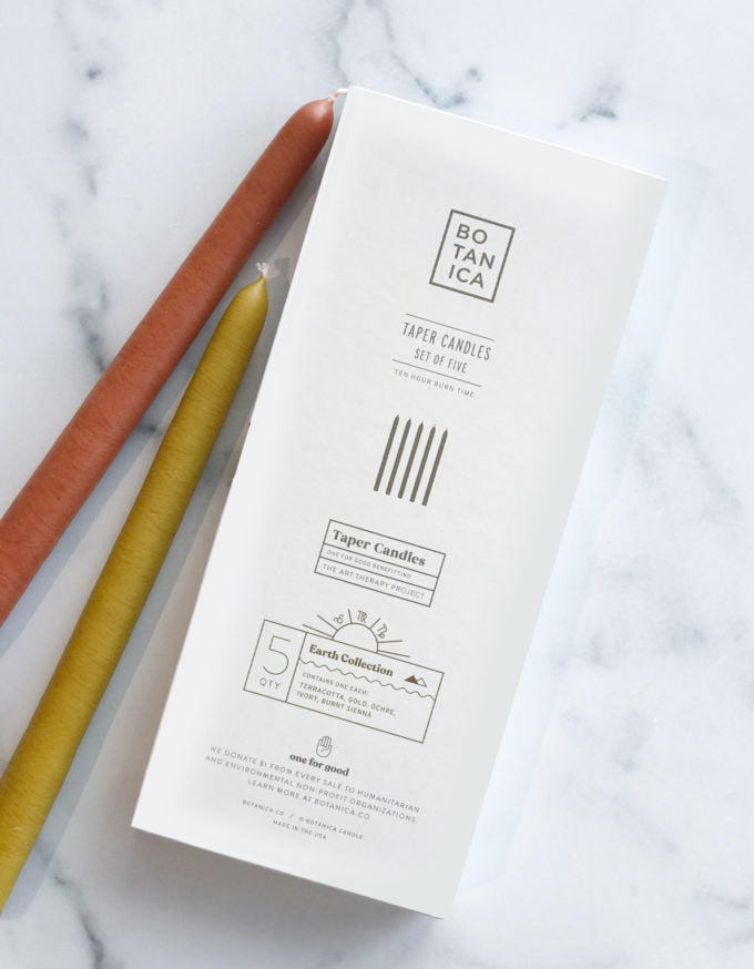 Botanica Taper Candle Set - Earth - Vincent Park - {{shop.address.city}} {{ shop.address.country }}