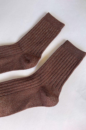 Le Bon Shoppe Glitter Socks - Bronze - Vincent Park - {{shop.address.city}} {{ shop.address.country }}