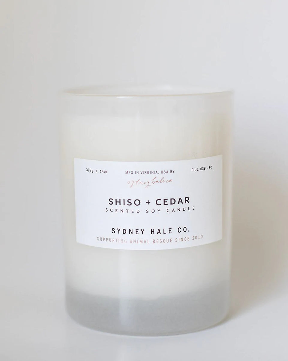 Sydney Hale Soy Candle Shiso + Cedar Vincent Park Vancouver Canada