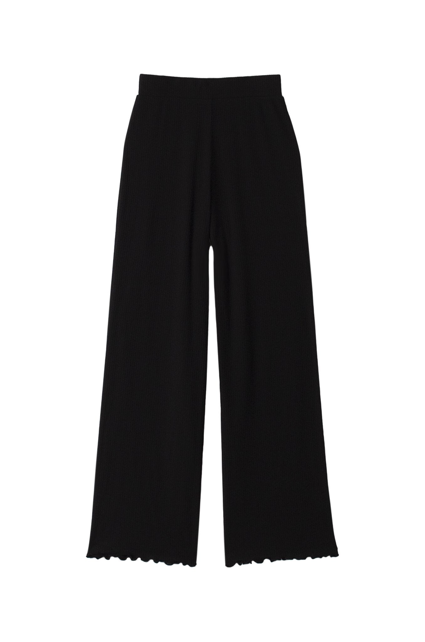 Soft Focus Easy Rib Pant - Black - Vincent Park - {{shop.address.city}} {{ shop.address.country }}