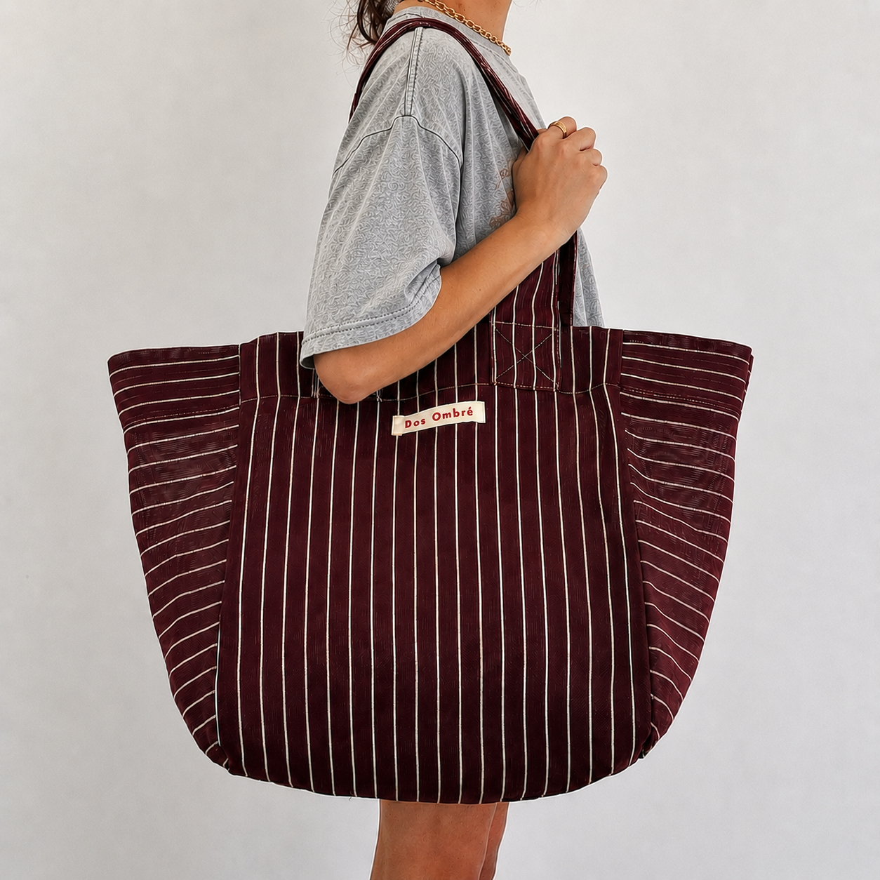 BIG Bengali Bag — Berry Stripe