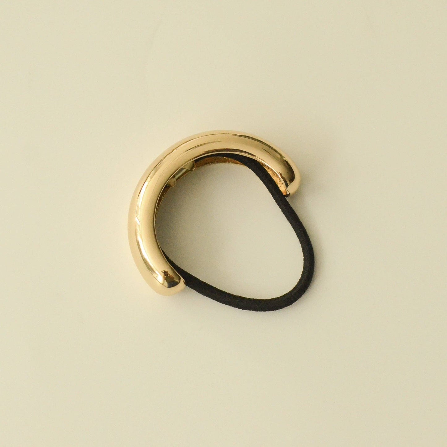Wide Metal Cuff Hair Tie — Gold