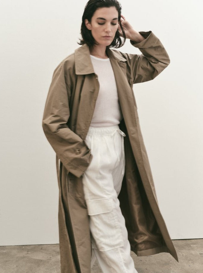 Cotton Blend Trench
