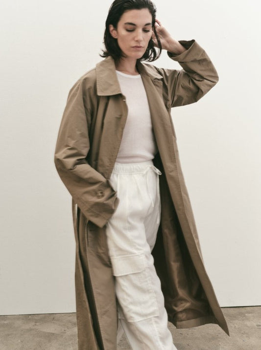 Cotton Blend Trench