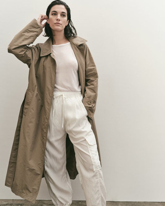 Cotton Blend Trench