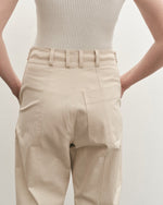 Mijeong Park Cropped Workwear Trouser - Light Beige