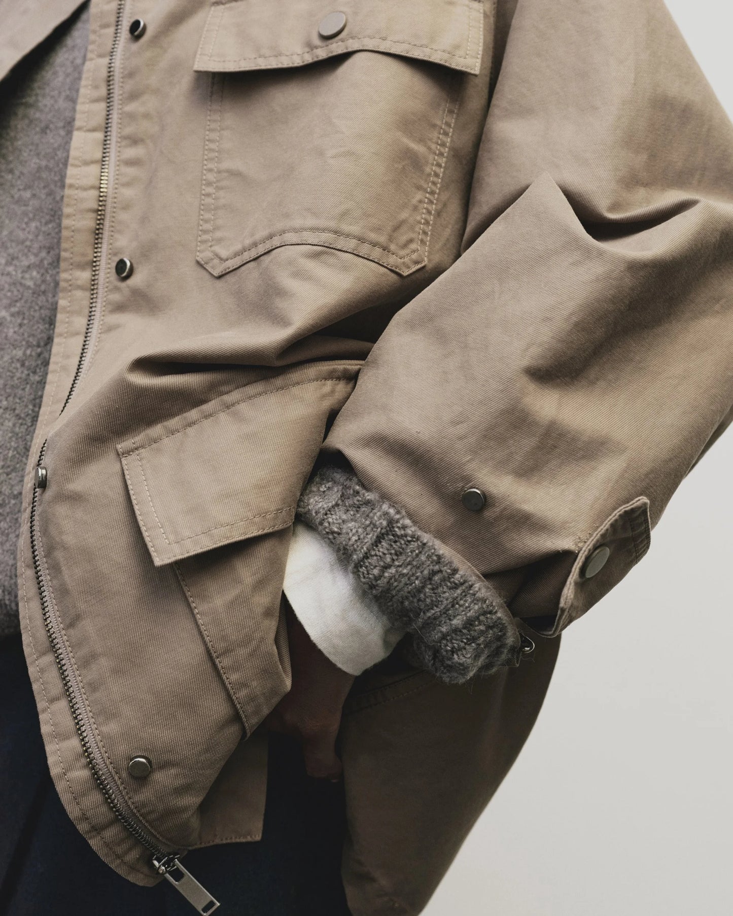 Oversized Jacket — Dark Beige