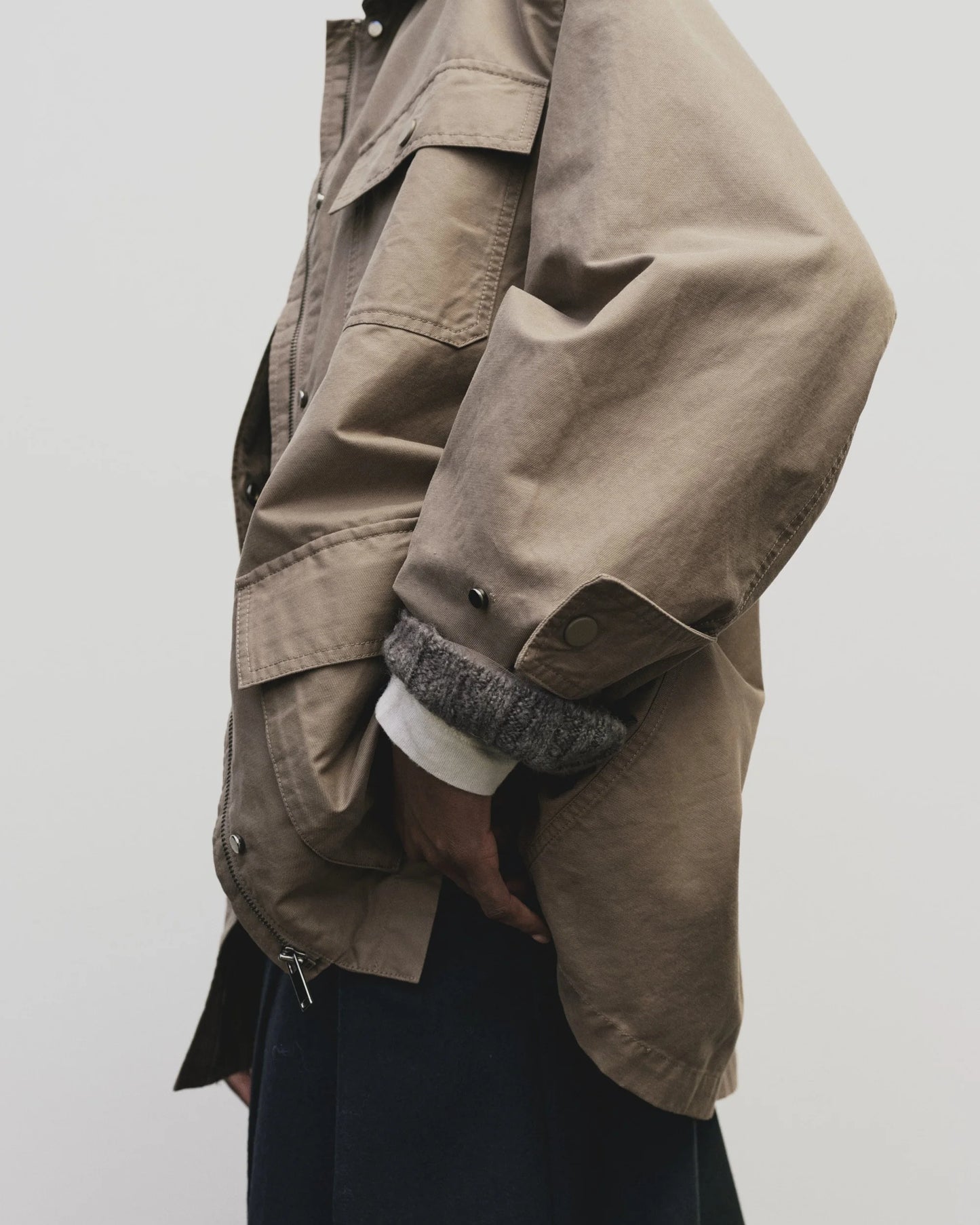 Oversized Jacket — Dark Beige