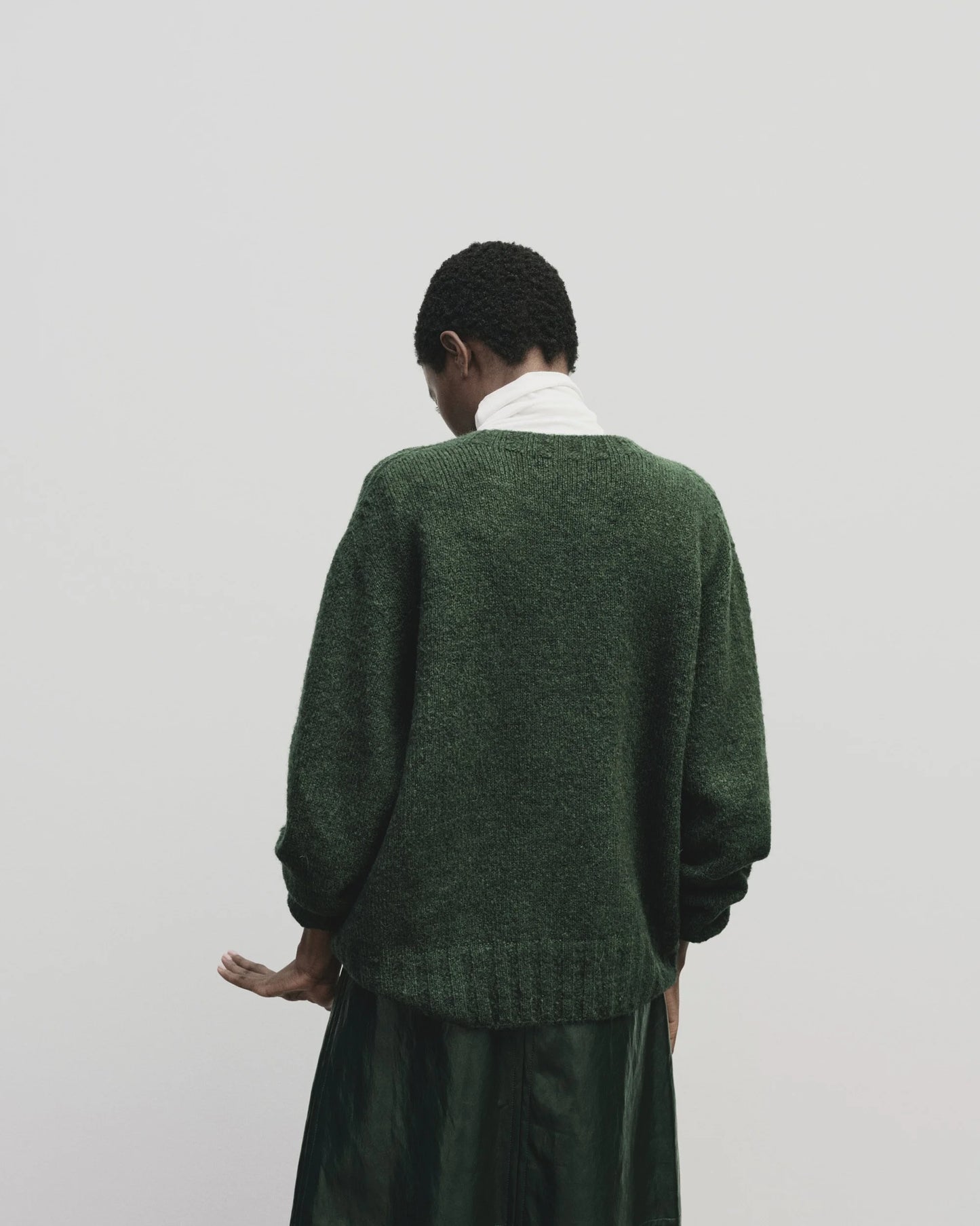 Alpaca Blend Wholegarment Knit — Green