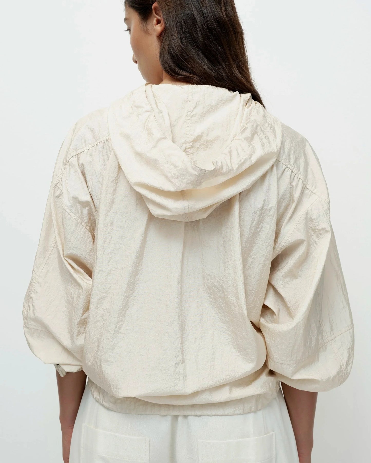 Shirred Anorak — Cream