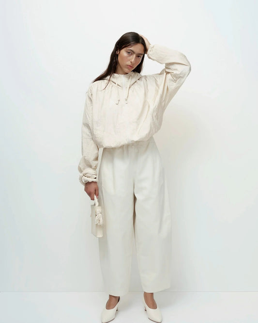 Shirred Anorak — Cream
