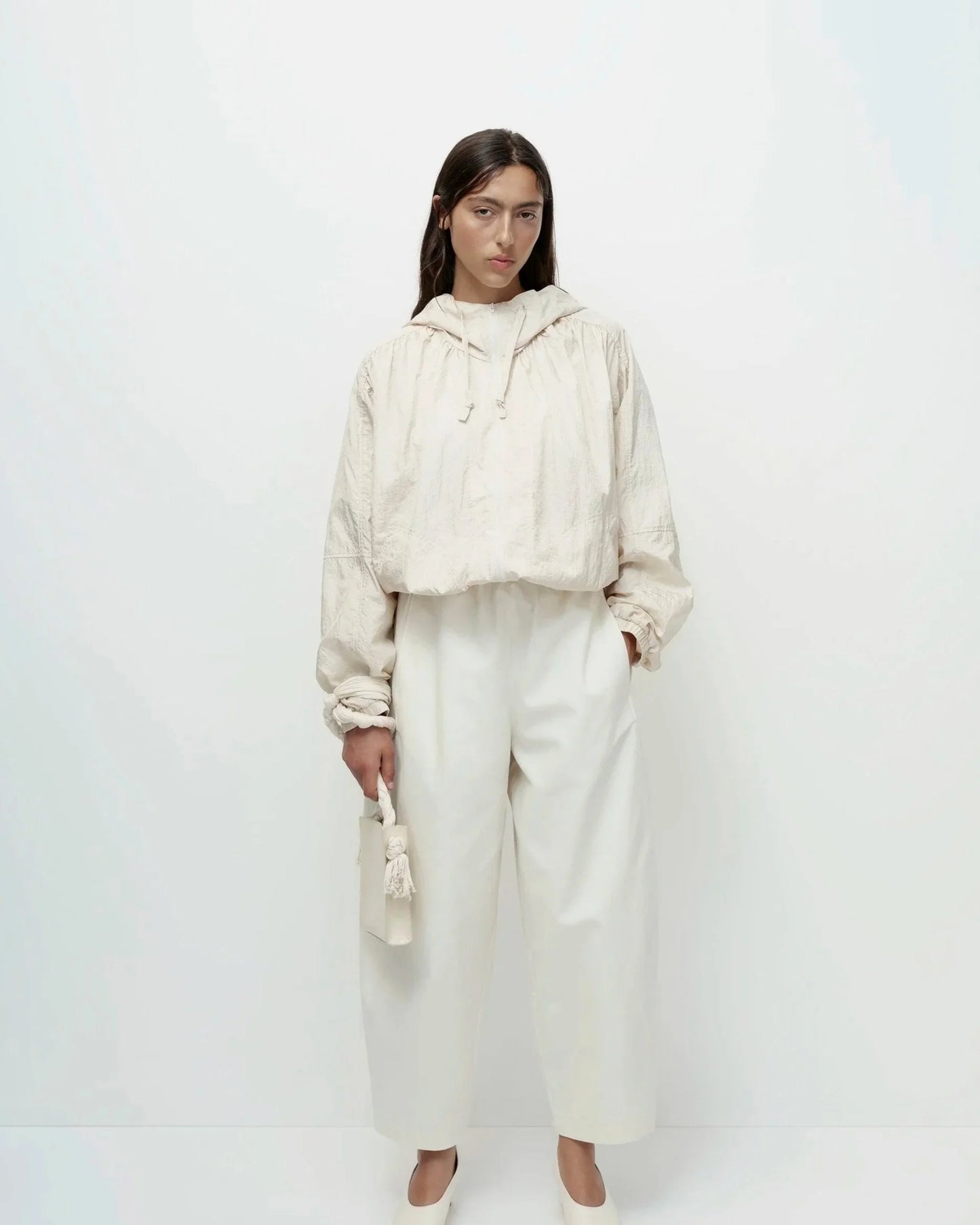 Shirred Anorak — Cream