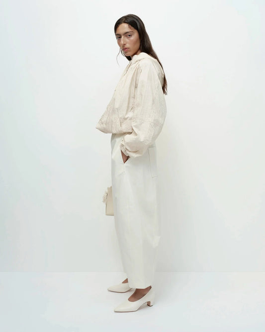 Shirred Anorak — Cream