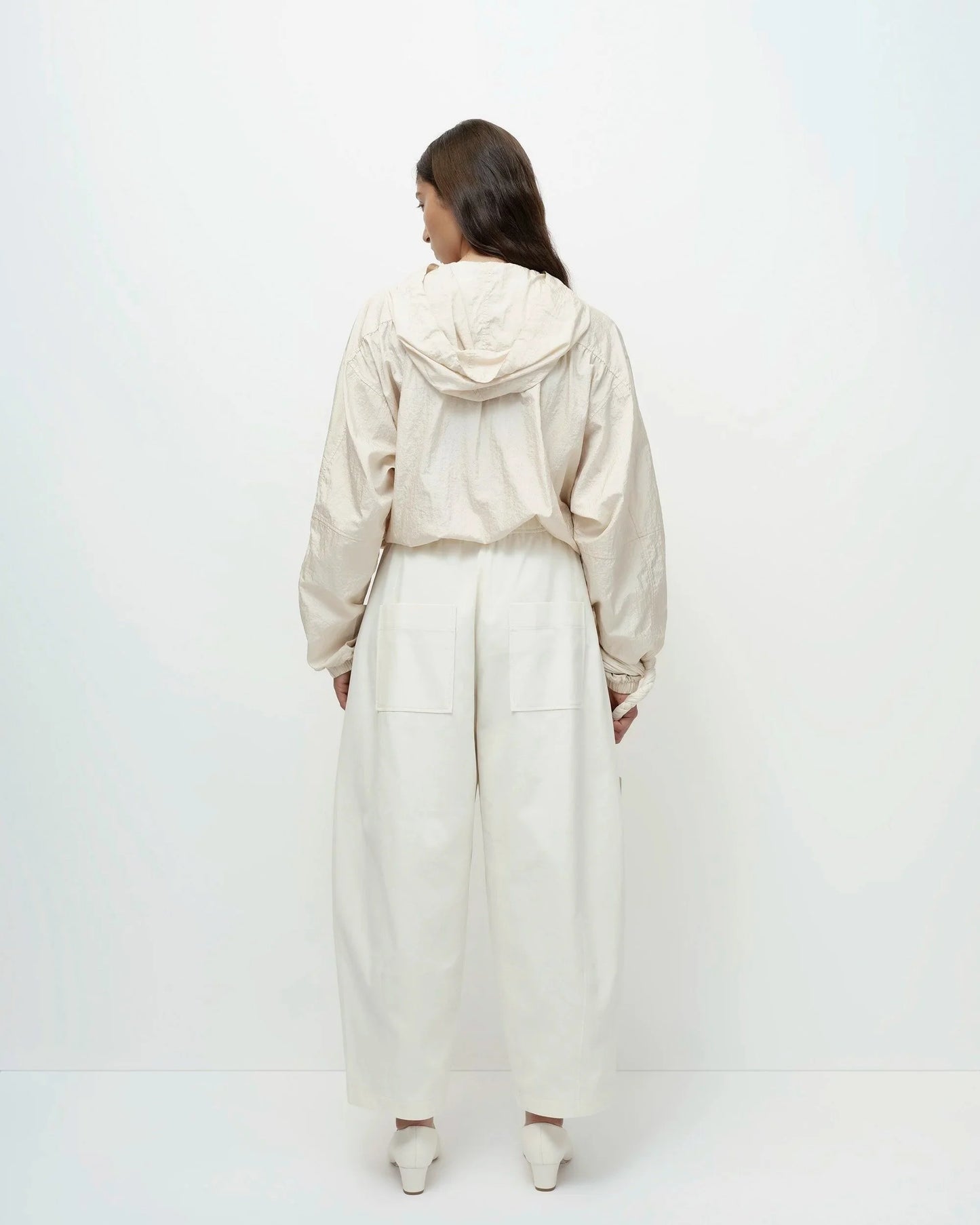 Shirred Anorak — Cream