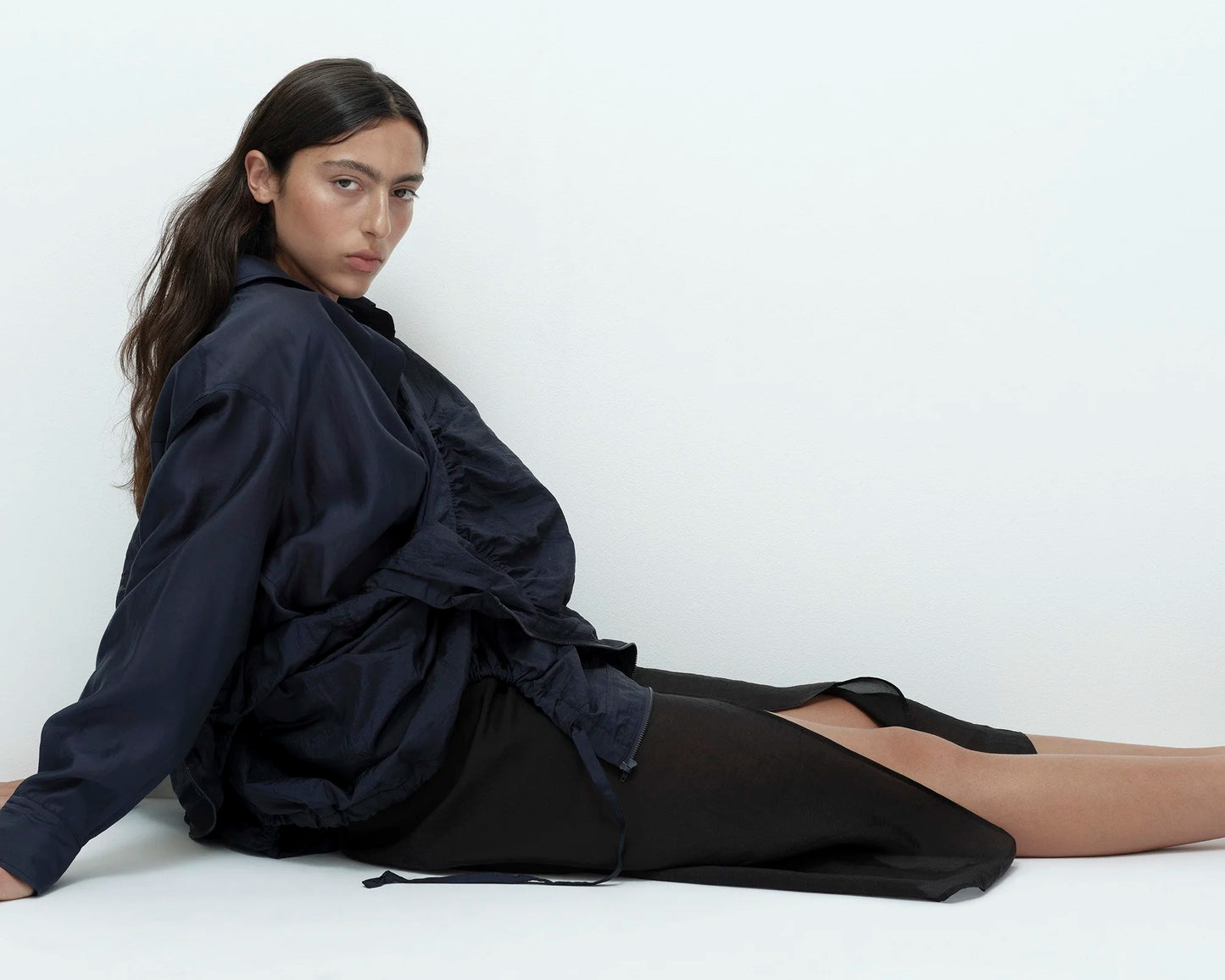 Organza Wrap Skirt — Black