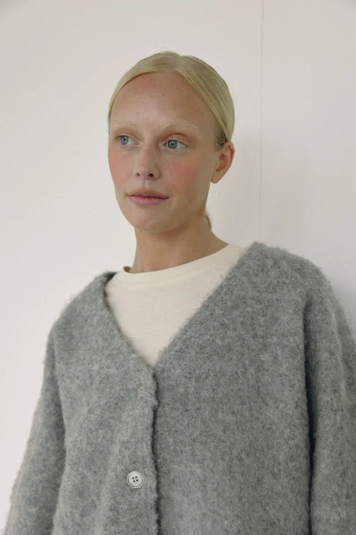 The V-Neck Cardi — Grey