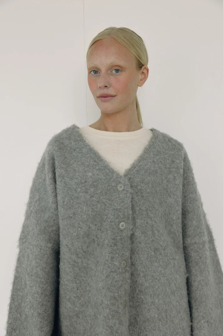 The V-Neck Cardi — Grey