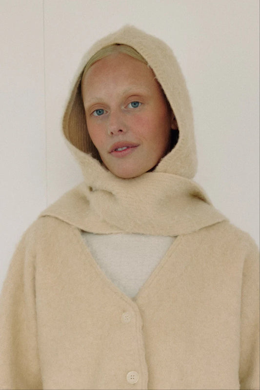 The Hooded Scarf — Cream