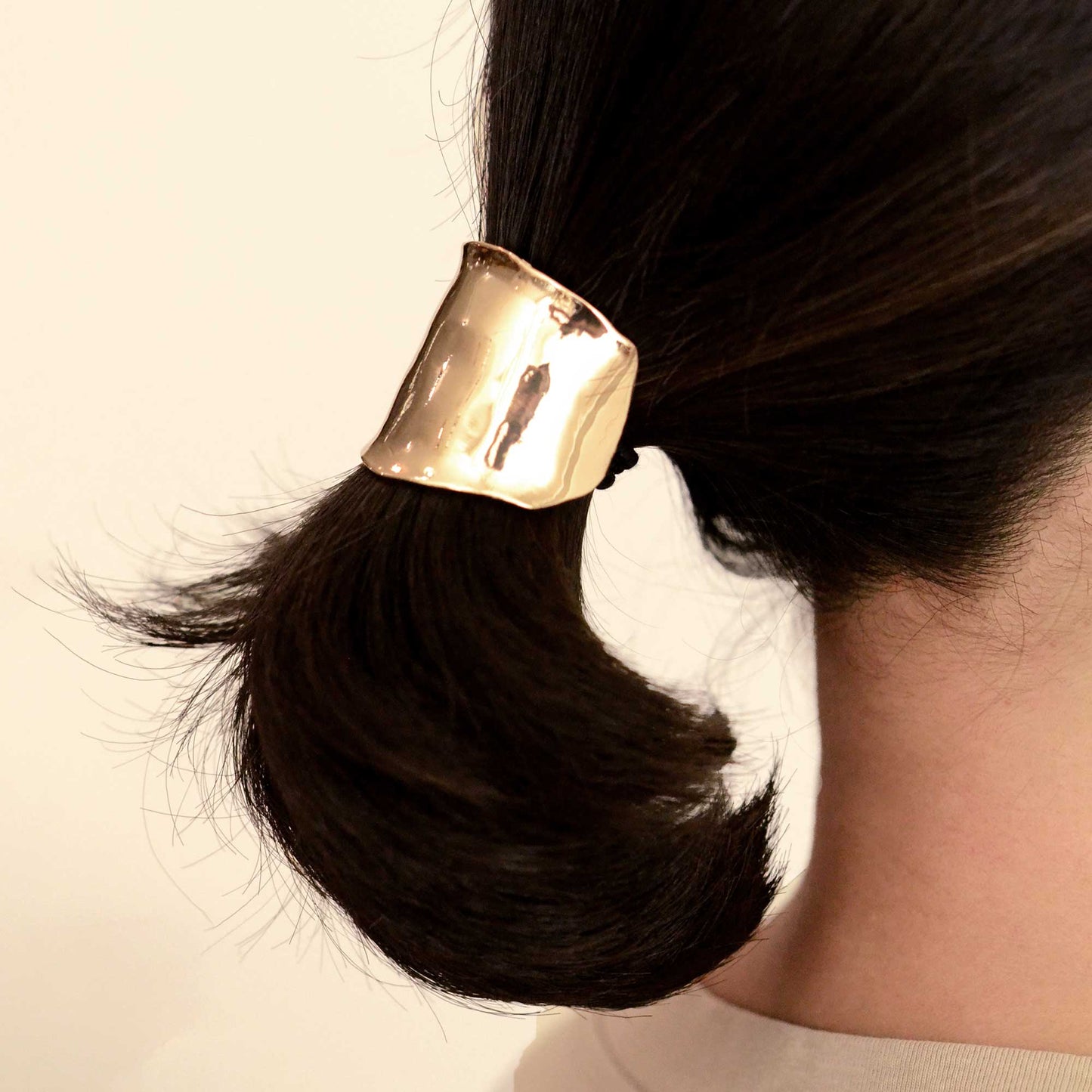 Metal Hair Ponytail Cuff Stick — Gold