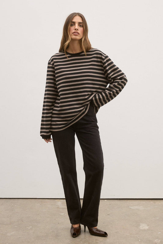 Lee Long Sleeve Tee — Brown Stripe
