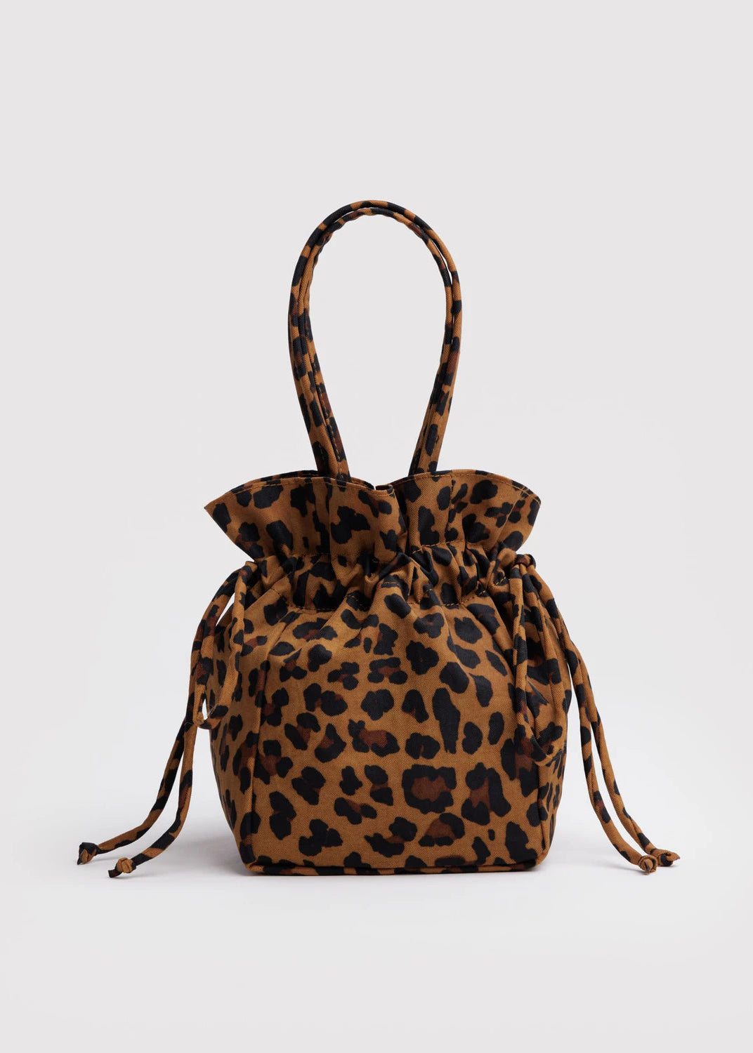 Nylon Drawstring Bag — Leopard