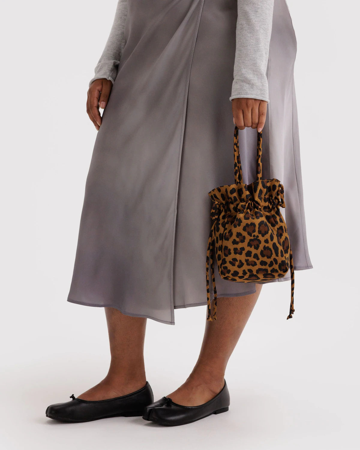 Nylon Drawstring Bag — Leopard