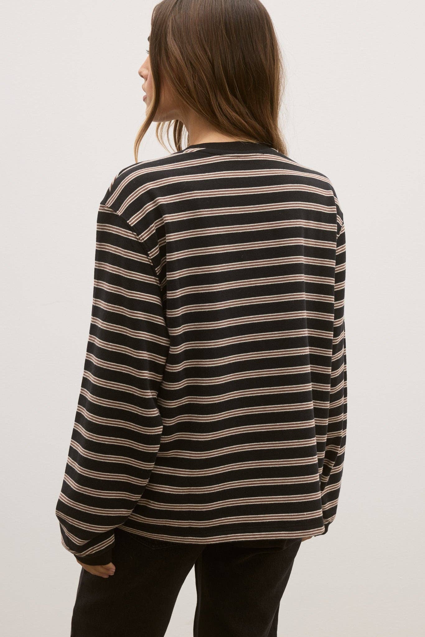 Lee Long Sleeve Tee — Brown Stripe
