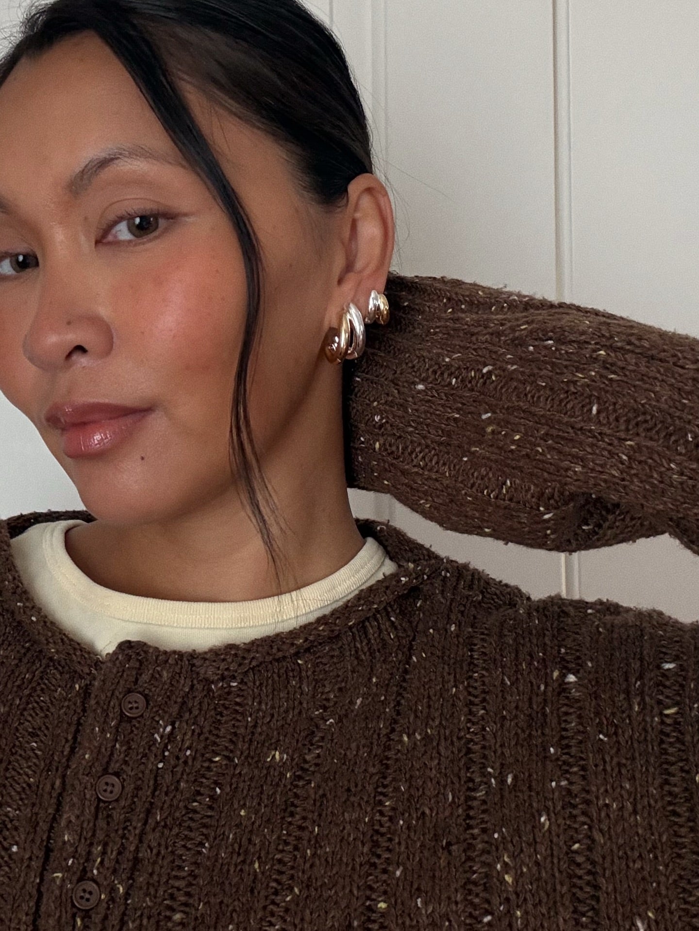 Mini Florence Earrings — Two Tone