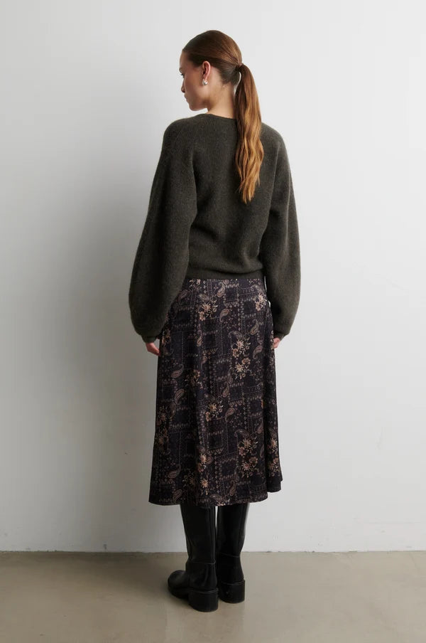Gabby Wrap Knit — Black Olive