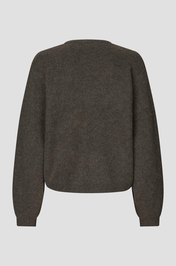 Gabby Wrap Knit — Black Olive