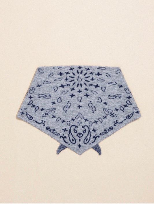 Cashmere Bandana Scarf — Grey